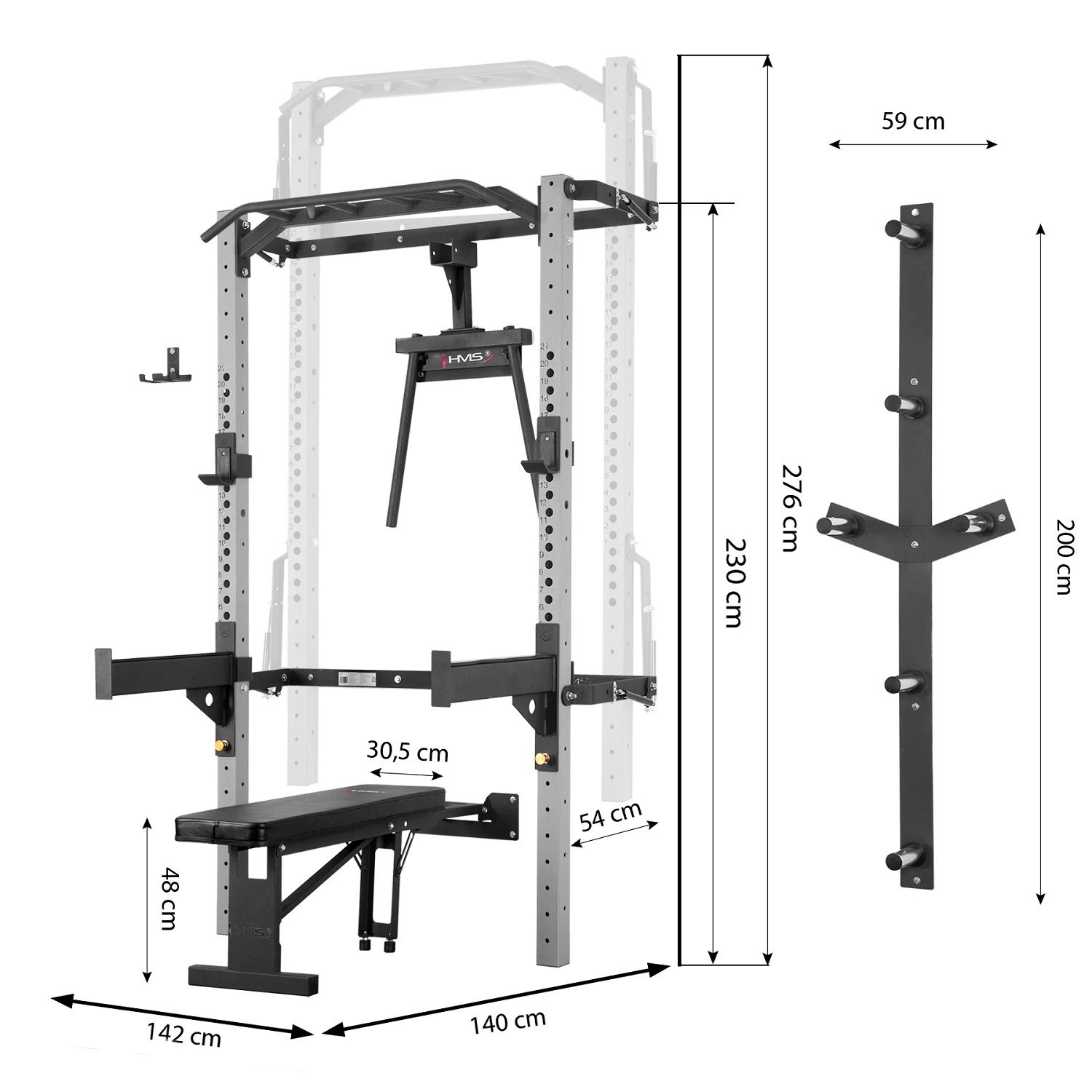Multifunctional Foldable Wall Rack HMS KLT22