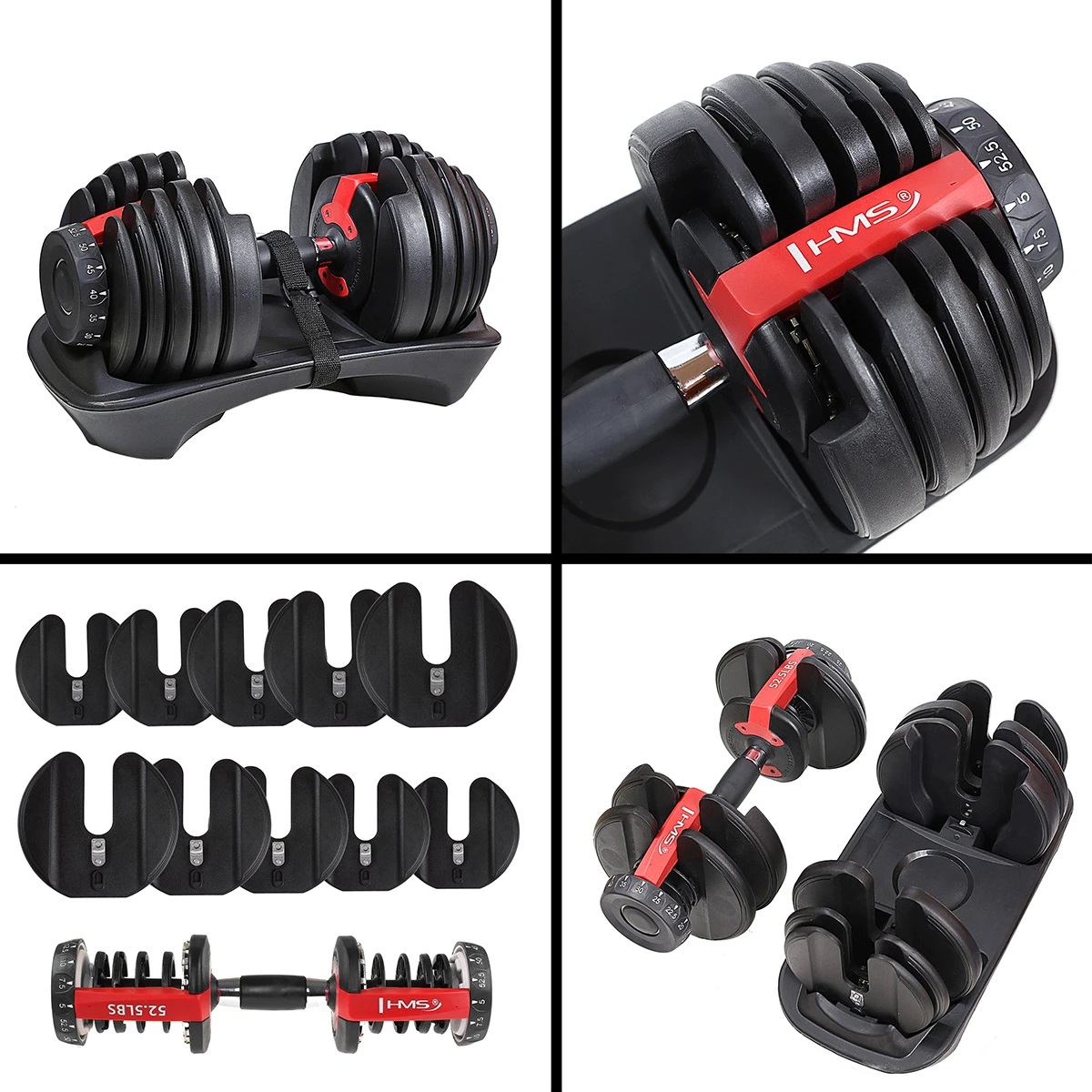Nosač Smart-Lock bučica + 2x Smart-Lock podesivi uteg Paracot Flex One 24 kg