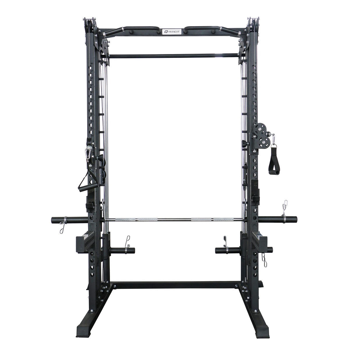 Smith Machine & Power Rack with Adjustable Pulley Paracot Force