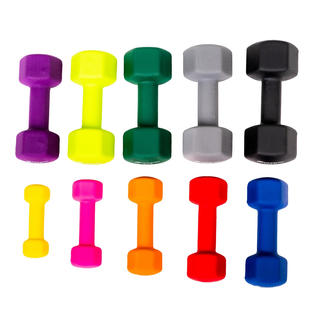 Set neopren bučica 1 / 2 / 3 / 4 / 5 / 6 / 7 / 8 / 9 / 10 kg (10 kom)