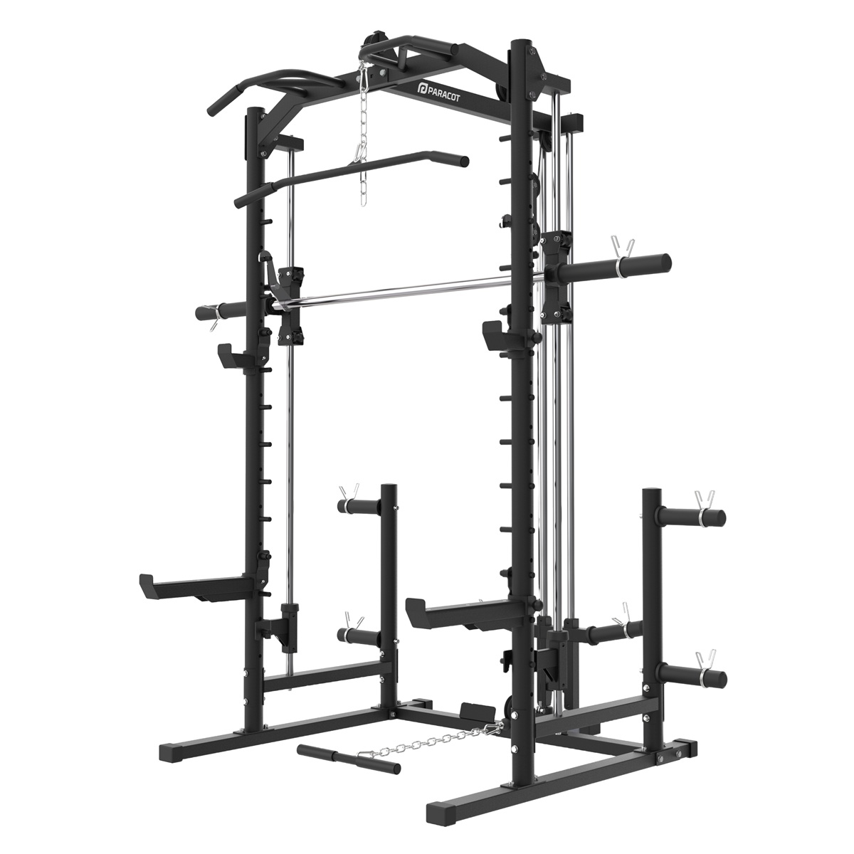 Smith Machine & Half Rack with Pulley Paracot