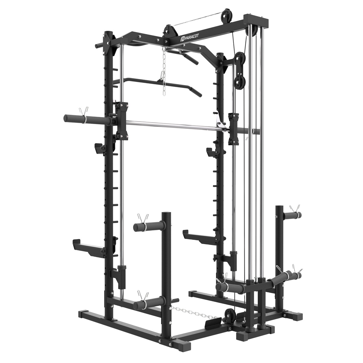 Smith Machine & Half Rack with Pulley Paracot